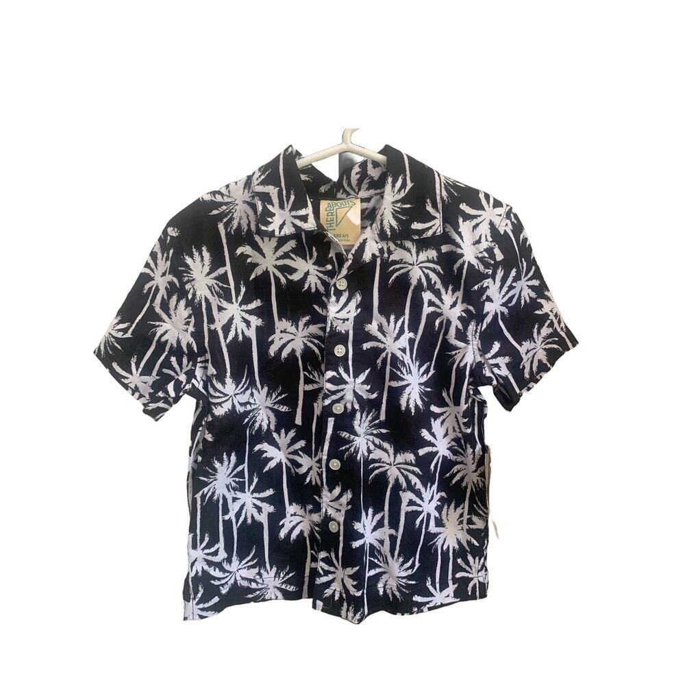Thereabouts-Short Sleeve-Button Up Shirt-Cotton-Tropical-Boys-XXS-4-5